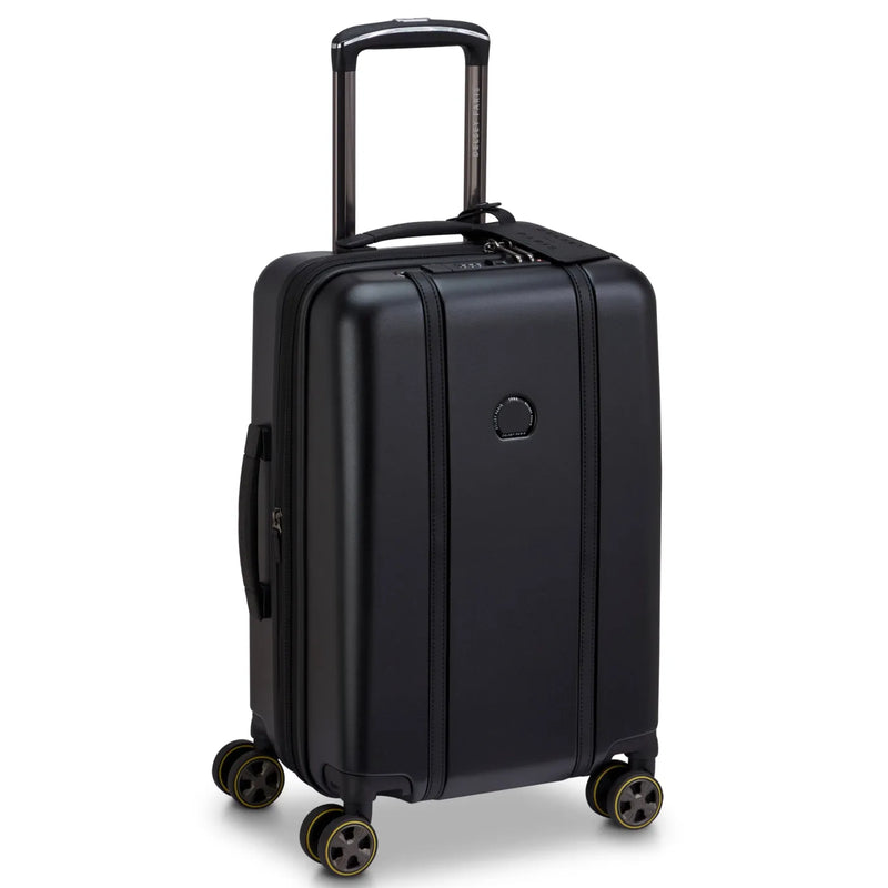 Delsey Cadence 55 cm 4-Wheel Expandable Cabin Suitcase - Deep Black