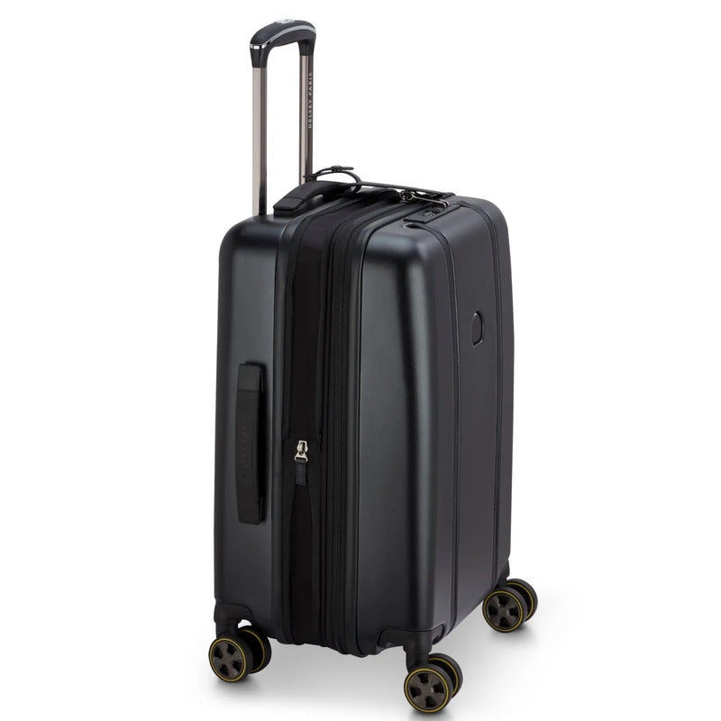 Delsey Cadence 55 cm 4-Wheel Expandable Cabin Suitcase - Deep Black