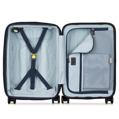 Delsey Cadence 55 cm 4-Wheel Expandable Cabin Suitcase - Deep Black