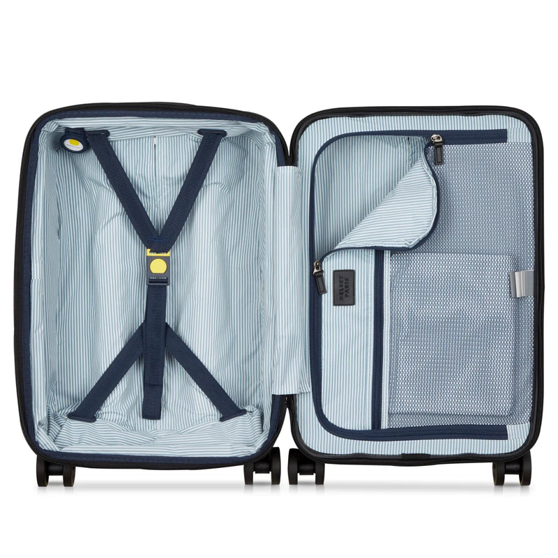 Delsey Cadence 55 cm 4-Wheel Expandable Cabin Suitcase - Deep Black