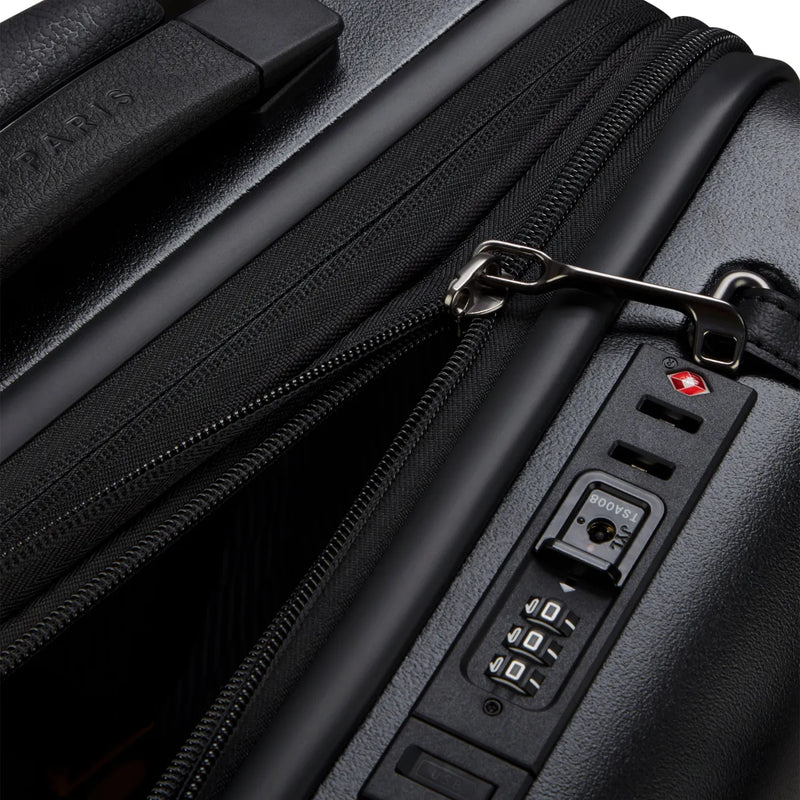Delsey Cadence 55 cm 4-Wheel Expandable Cabin Suitcase - Deep Black