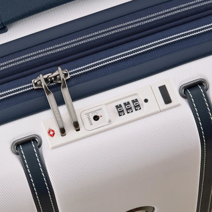 Delsey Cadence 55 cm 4-Wheel Expandable Cabin Suitcase - Ivory / Navy