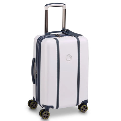 Delsey Cadence 55 cm 4-Wheel Expandable Cabin Suitcase - Ivory / Navy