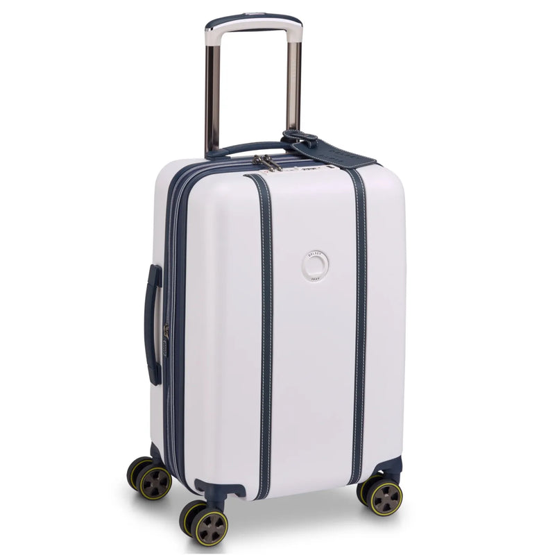 Delsey Cadence 55 cm 4-Wheel Expandable Cabin Suitcase - Ivory / Navy