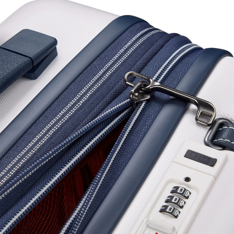 Delsey Cadence 55 cm 4-Wheel Expandable Cabin Suitcase - Ivory / Navy
