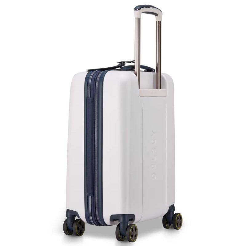 Delsey Cadence 55 cm 4-Wheel Expandable Cabin Suitcase - Ivory / Navy