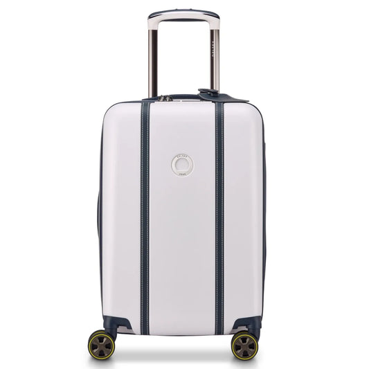Delsey Cadence 55 cm 4-Wheel Expandable Cabin Suitcase - Ivory / Navy
