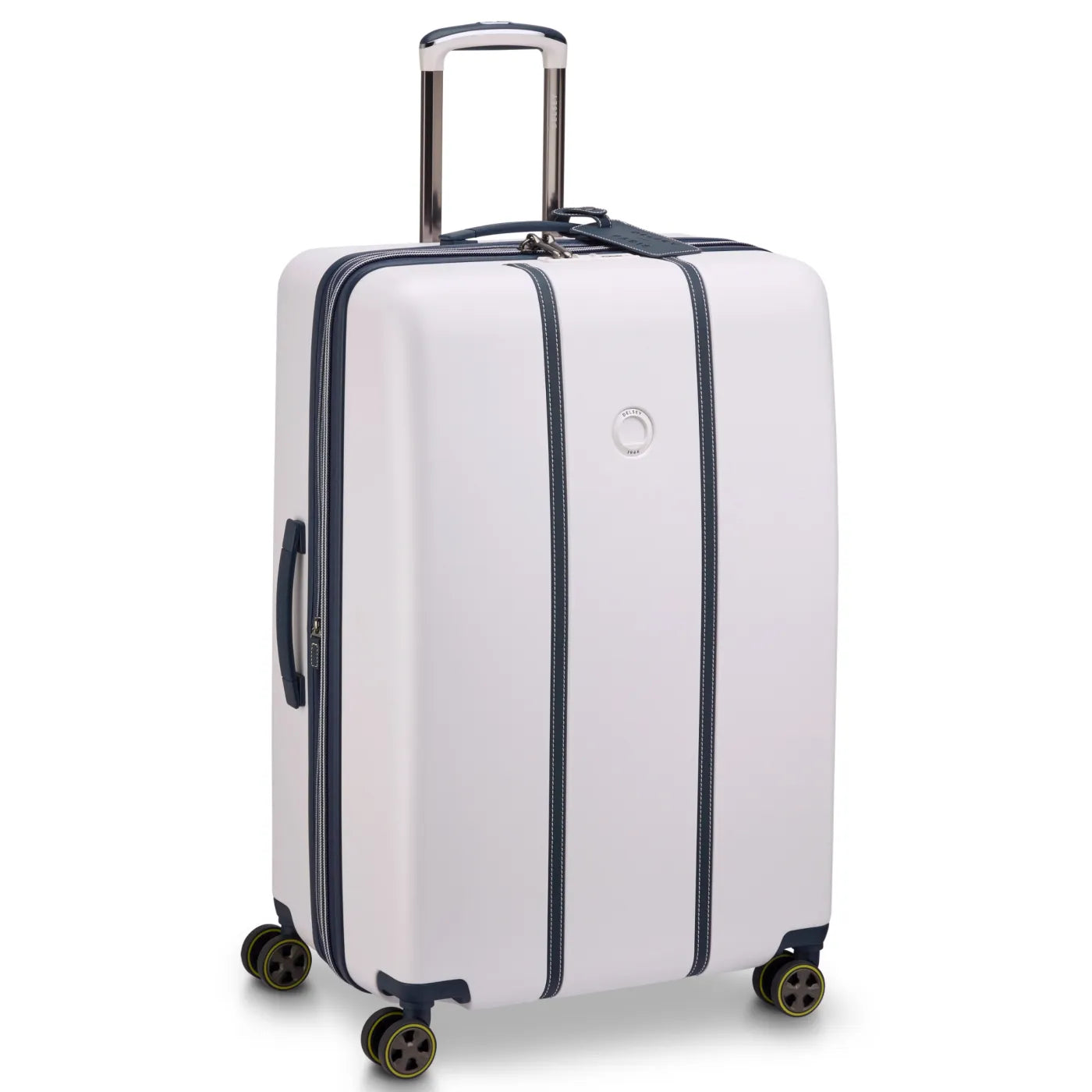 Delsey Cadence 76 cm 4-Wheel Expandable Suitcase - Ivory / Navy