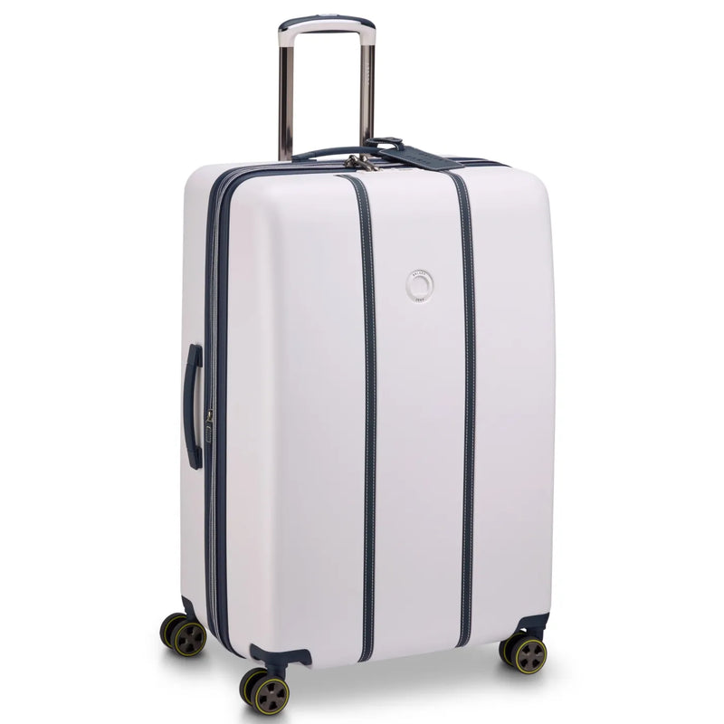 Delsey Cadence 76 cm 4-Wheel Expandable Suitcase - Ivory / Navy