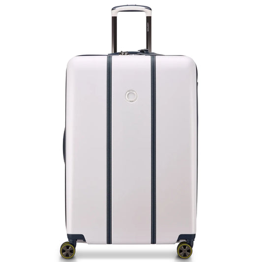 Delsey Cadence 76 cm 4-Wheel Expandable Suitcase - Ivory / Navy