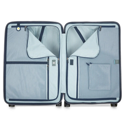 Delsey Cadence 76 cm 4-Wheel Expandable Suitcase - Ivory / Navy