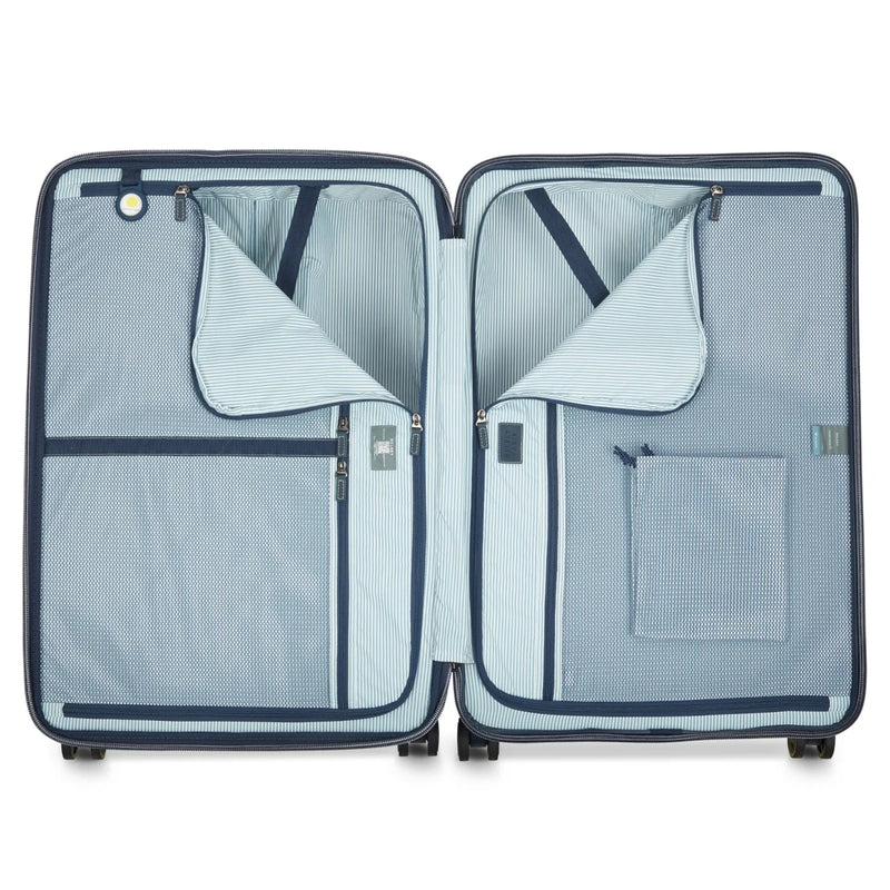 Delsey Cadence 76 cm 4-Wheel Expandable Suitcase - Ivory / Navy