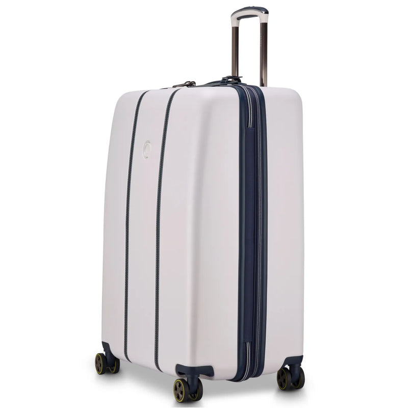 Delsey Cadence 76 cm 4-Wheel Expandable Suitcase - Ivory / Navy