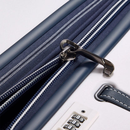 Delsey Cadence 76 cm 4-Wheel Expandable Suitcase - Ivory / Navy