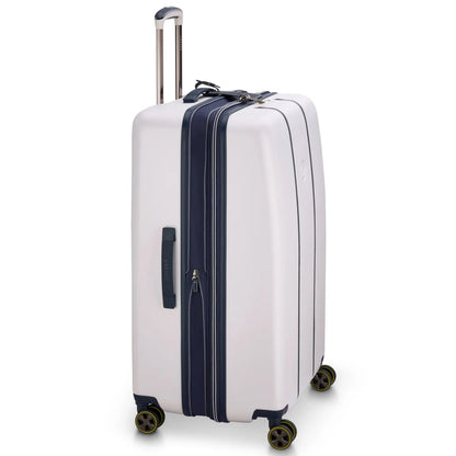 Delsey Cadence 76 cm 4-Wheel Expandable Suitcase - Ivory / Navy
