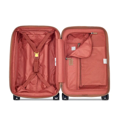 Compression straps and zippered divider pad