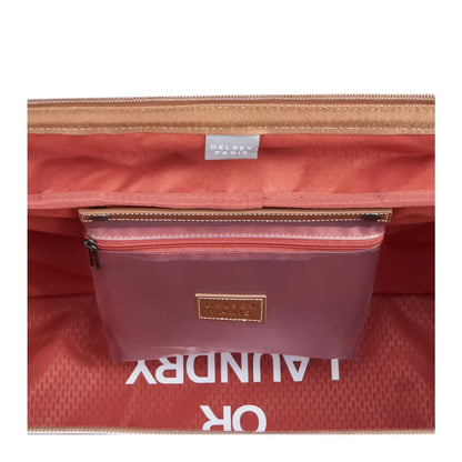 Removable clear pouch for toiletries