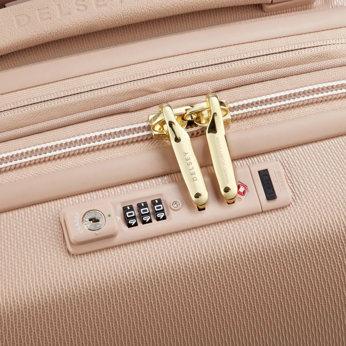 Delsey Chatelet Air 2.0 - 55 cm 4-Wheel Cabin Suitcase - Beige Rose / Gold (Limited Edition)