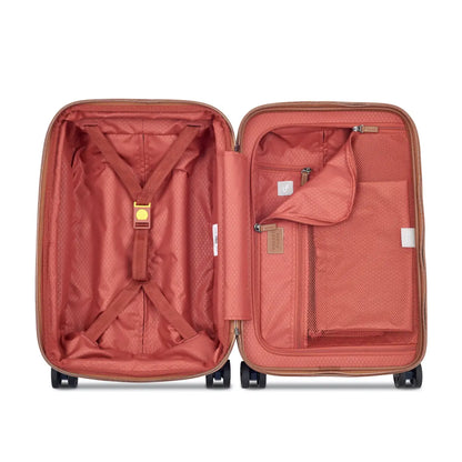 Compression straps and zippered divider pad