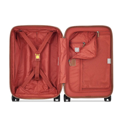 Internal straps and zippered divider pad