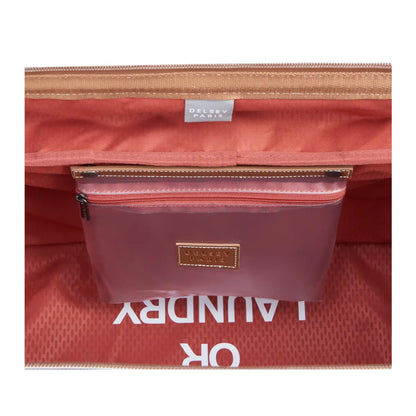 Removable clear pouch for toiletries