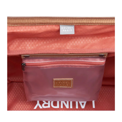 Removable clear pouch for toiletries