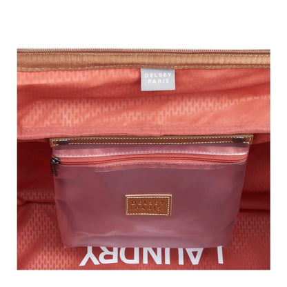 Removable clear pouch for toiletries