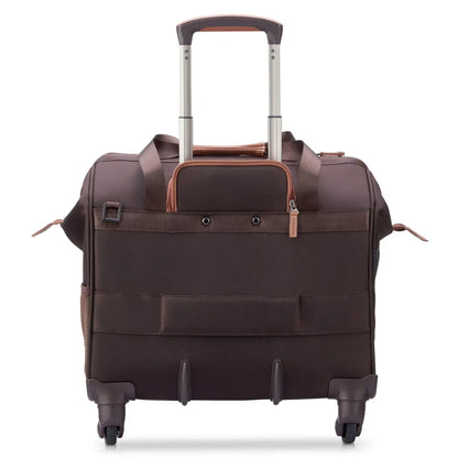 Four detachable wheels and push button retractable handle