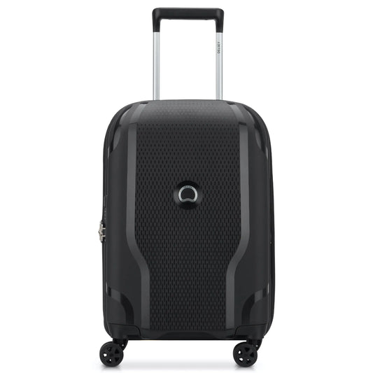 Delsey Clavel 55cm 4-Wheel Expandable Cabin Case - Black (Recycled Material)