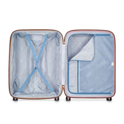 Lined compartment with zippered pocket