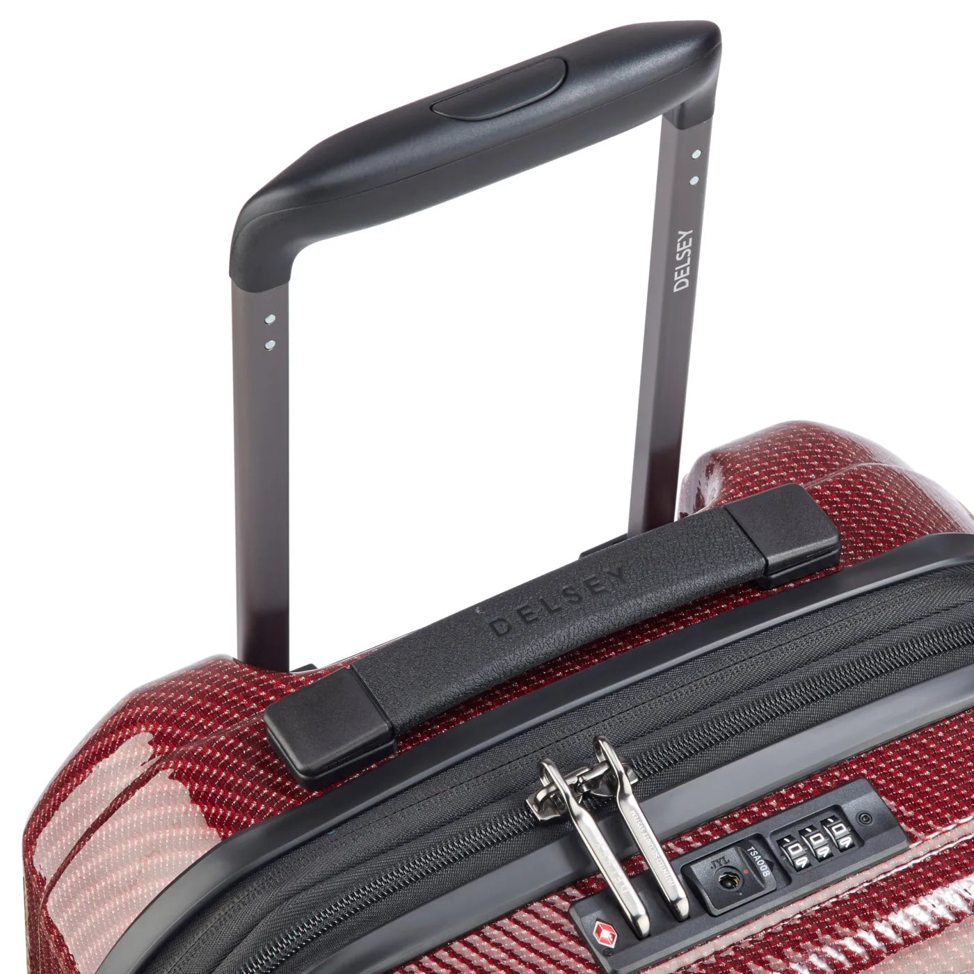 Delsey Helium Ultimate 55 cm 4-Wheel Expandable Carry-on Suitcase - Burgundy