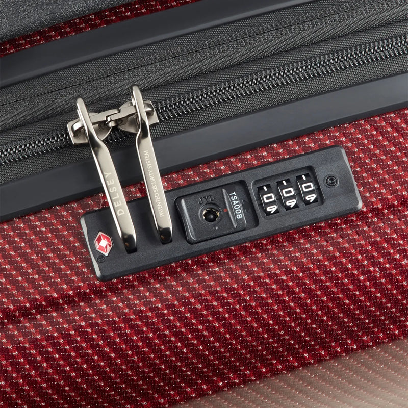 Delsey Helium Ultimate 55 cm 4-Wheel Expandable Carry-on Suitcase - Burgundy