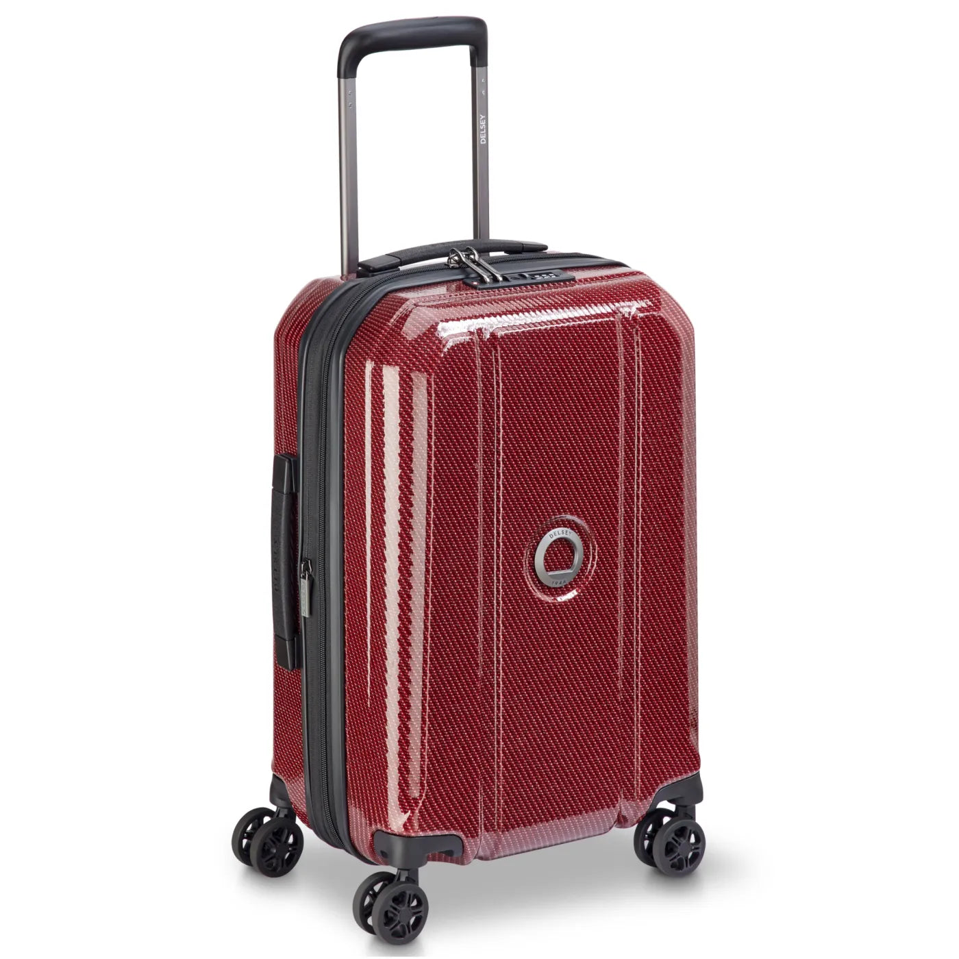 Delsey Helium Ultimate 55 cm 4-Wheel Expandable Carry-on Suitcase - Burgundy
