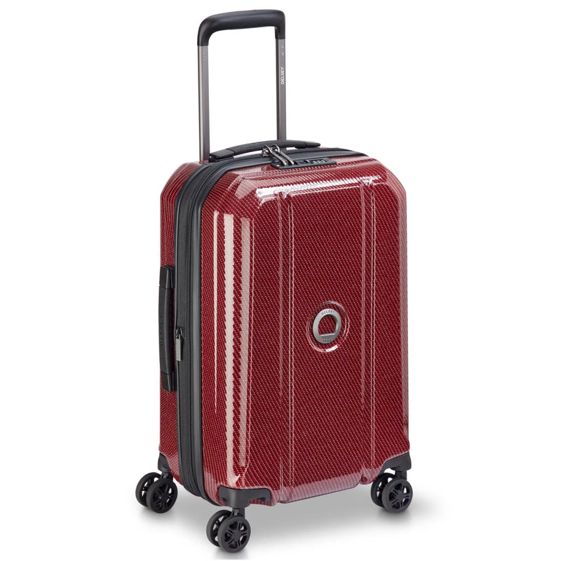 Delsey Helium Ultimate 55 cm 4-Wheel Expandable Carry-on Suitcase - Burgundy