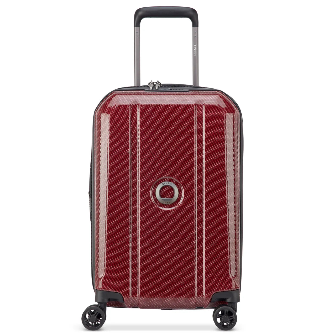 Delsey Helium Ultimate 55 cm 4-Wheel Expandable Carry-on Suitcase - Burgundy