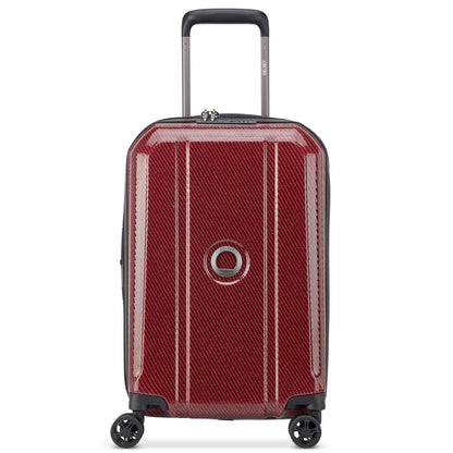 Delsey Helium Ultimate 55 cm 4-Wheel Expandable Carry-on Suitcase - Burgundy
