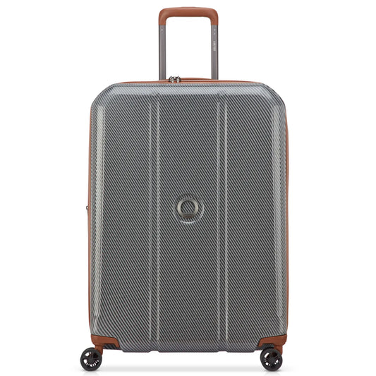 Delsey Helium Ultimate 70 cm 4-Wheel Expandable Suitcase - Silver
