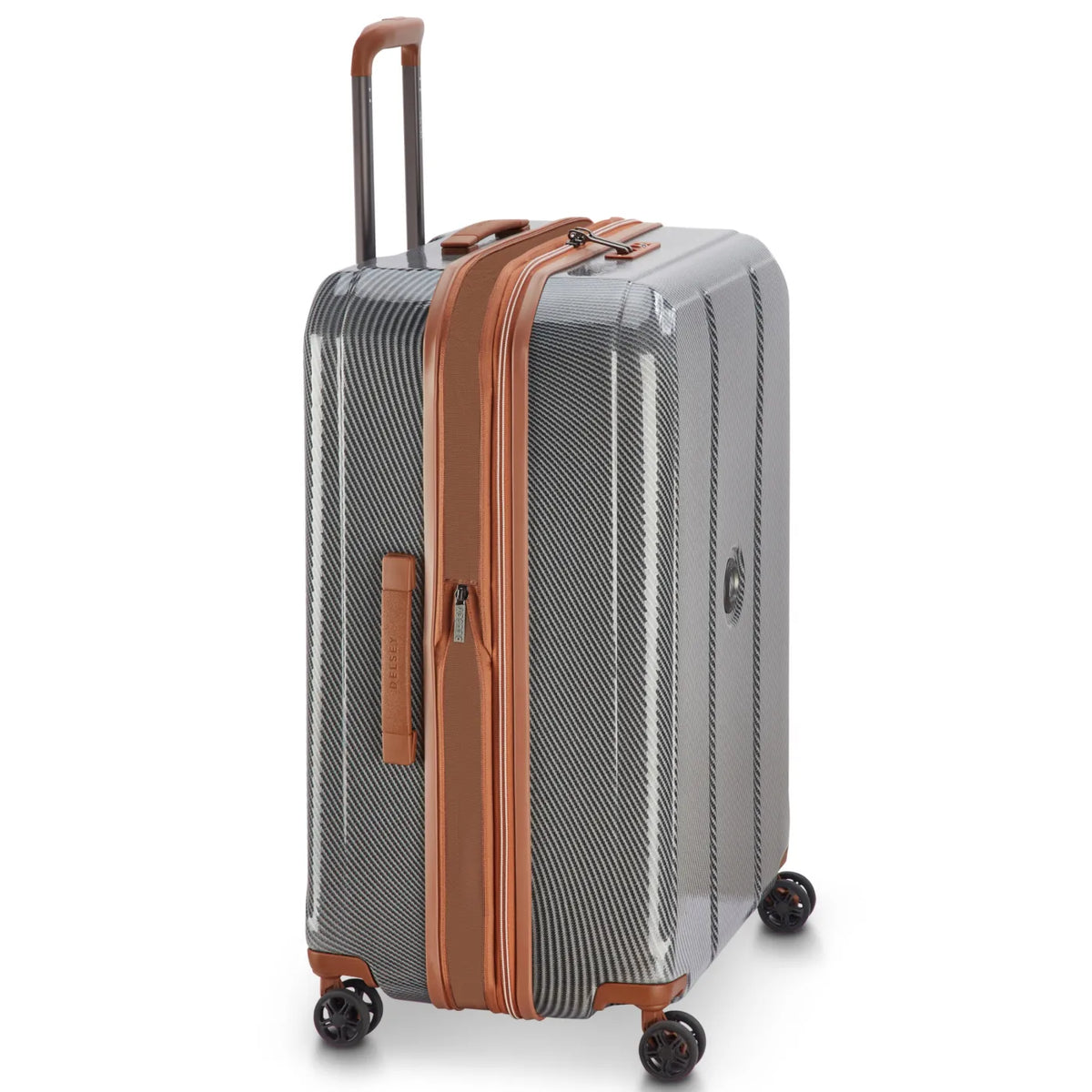 Delsey Helium Ultimate 70 cm 4-Wheel Expandable Suitcase - Silver