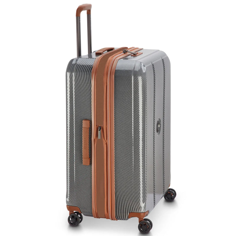 Delsey Helium Ultimate 70 cm 4-Wheel Expandable Suitcase - Silver