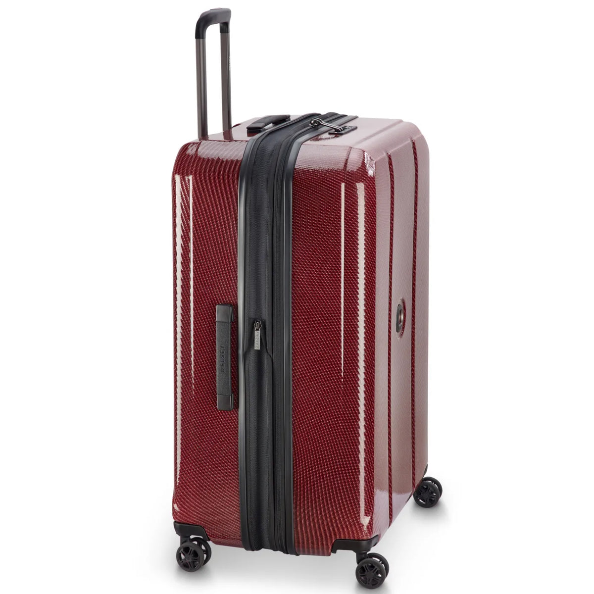 Delsey Helium Ultimate 76 cm 4-Wheel Expandable Suitcase - Burgundy