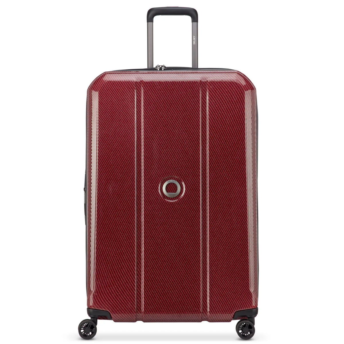 Delsey Helium Ultimate 76 cm 4-Wheel Expandable Suitcase - Burgundy