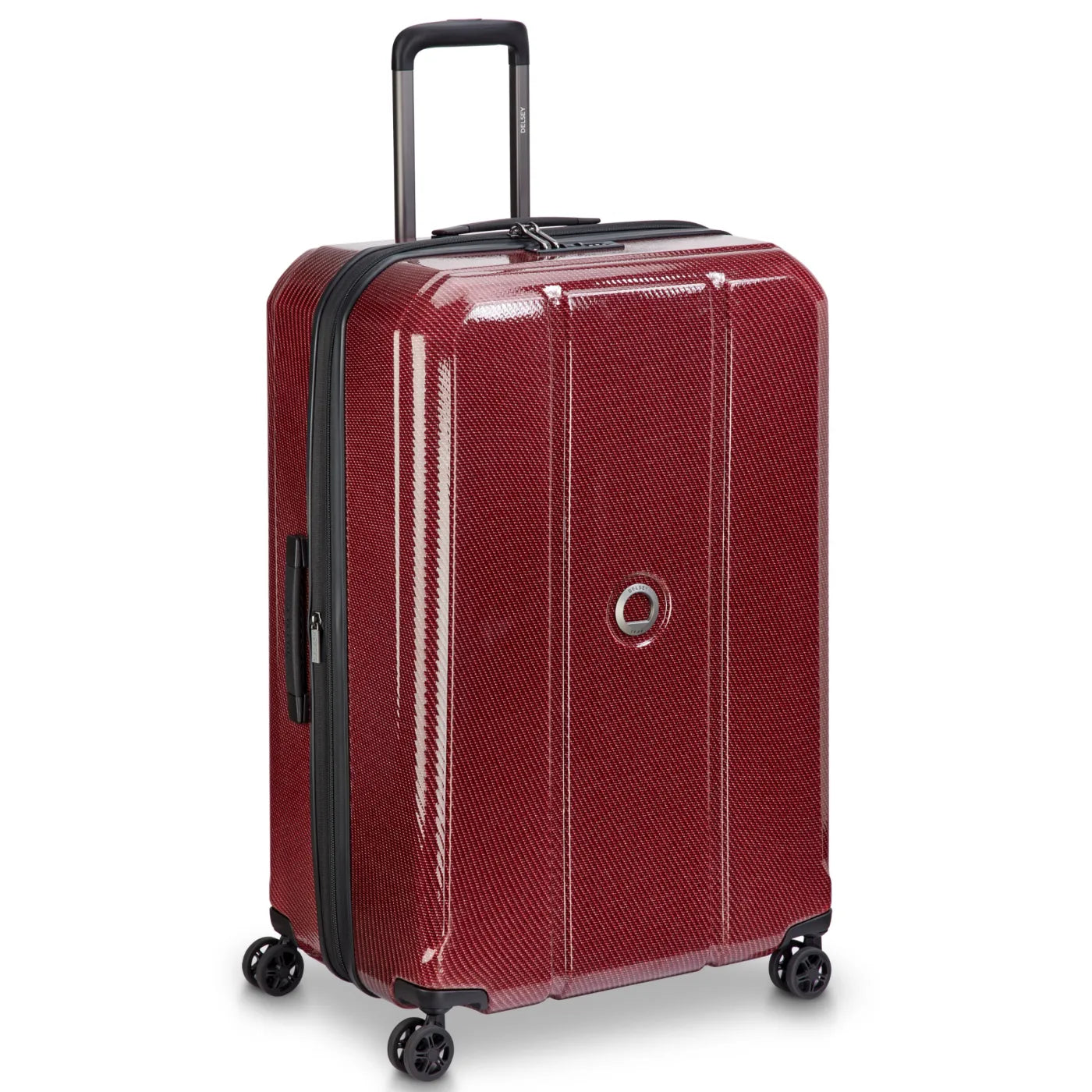 Delsey Helium Ultimate 76 cm 4-Wheel Expandable Suitcase - Burgundy