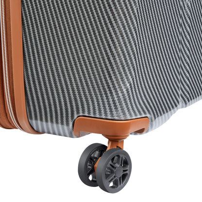 Delsey Helium Ultimate 76 cm 4-Wheel Expandable Suitcase - Silver