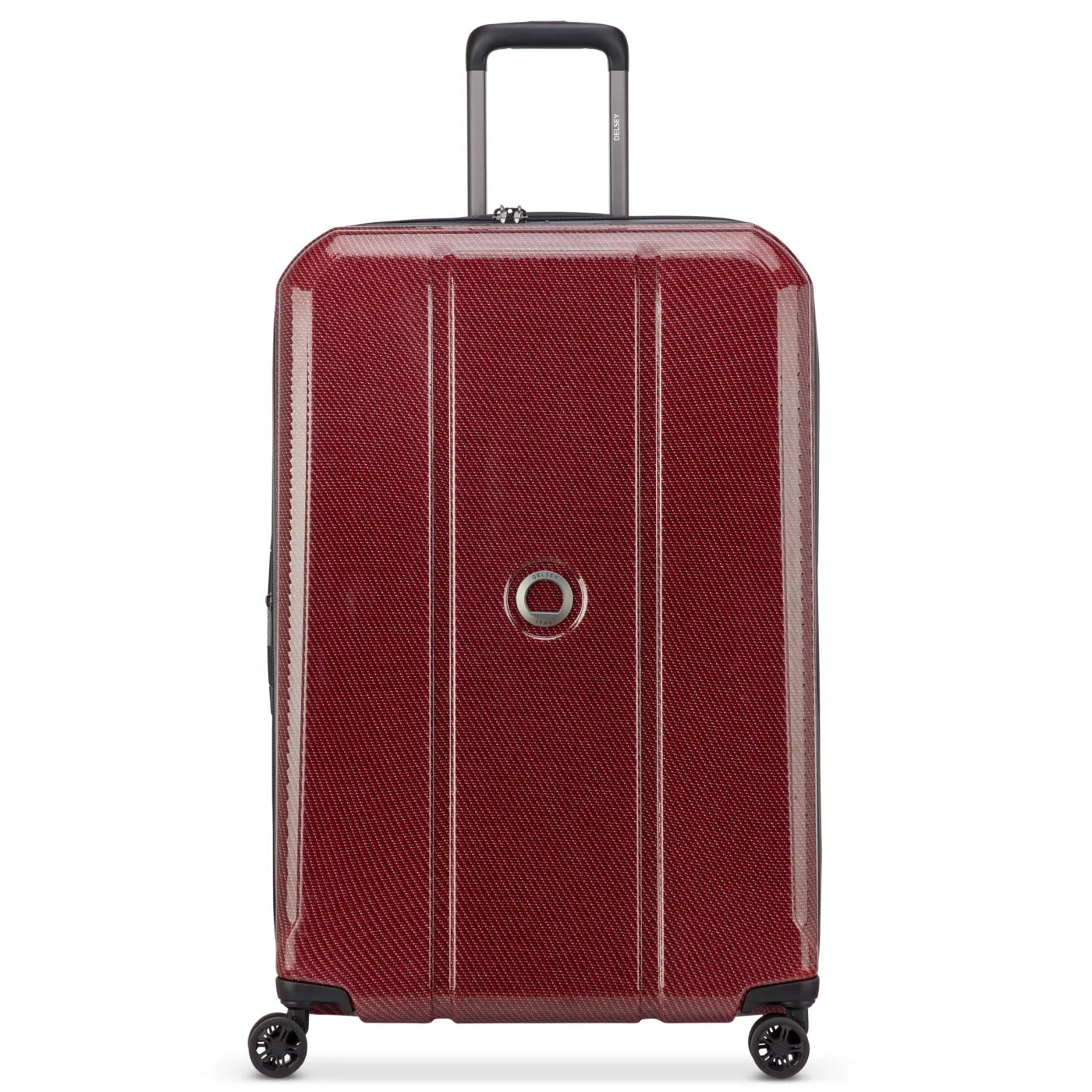Delsey Helium Ultimate 82 cm 4-Wheel Expandable Suitcase - Burgundy