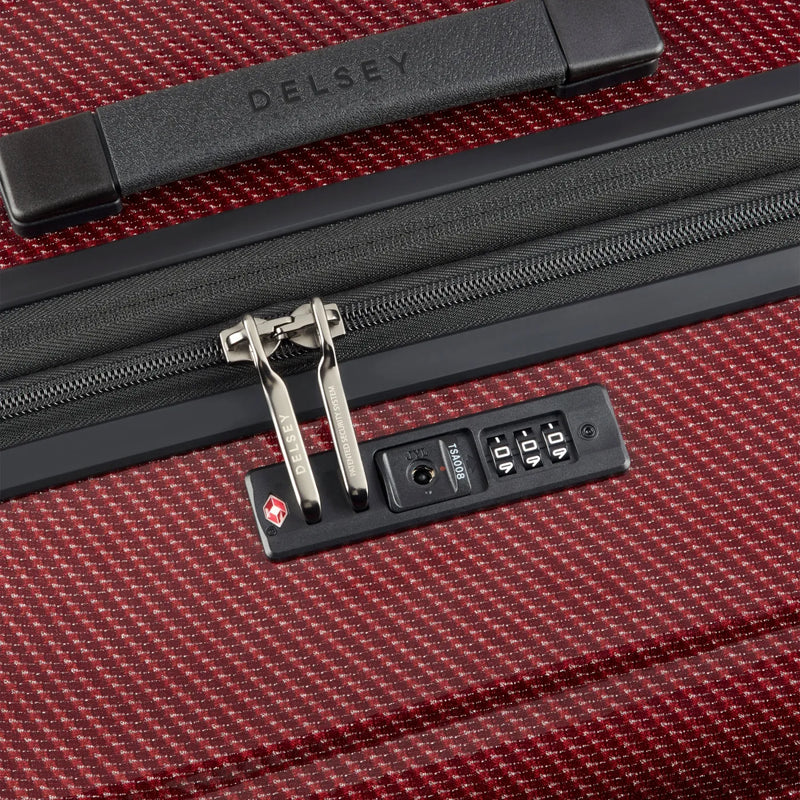Delsey Helium Ultimate 82 cm 4-Wheel Expandable Suitcase - Burgundy