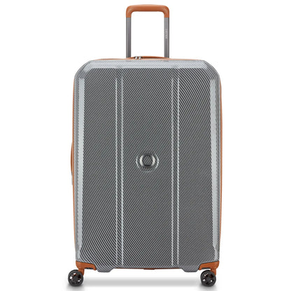 Delsey Helium Ultimate 82 cm 4-Wheel Expandable Suitcase - Silver