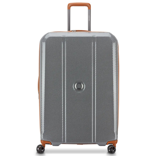 Delsey Helium Ultimate 82 cm 4-Wheel Expandable Suitcase - Silver