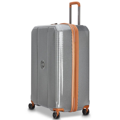 Delsey Helium Ultimate 82 cm 4-Wheel Expandable Suitcase - Silver