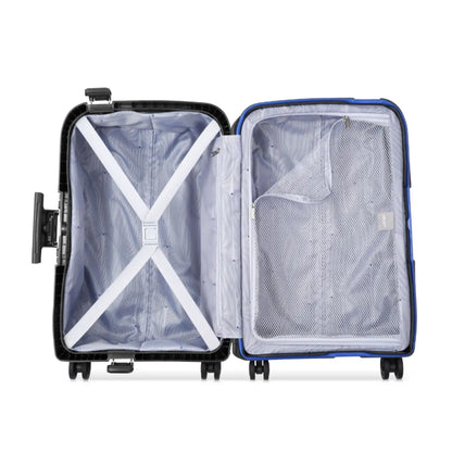 Compression straps and zippered divider pad