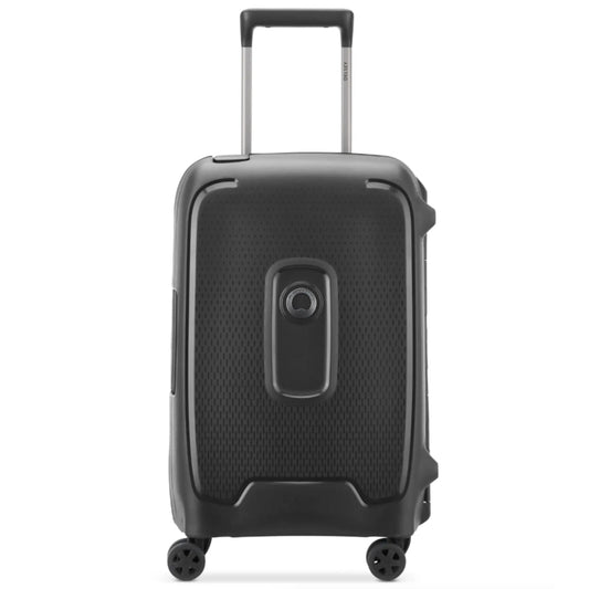 Delsey Moncey 55 cm 4-Wheel Carry-on Luggage - Black (Recycled Material)